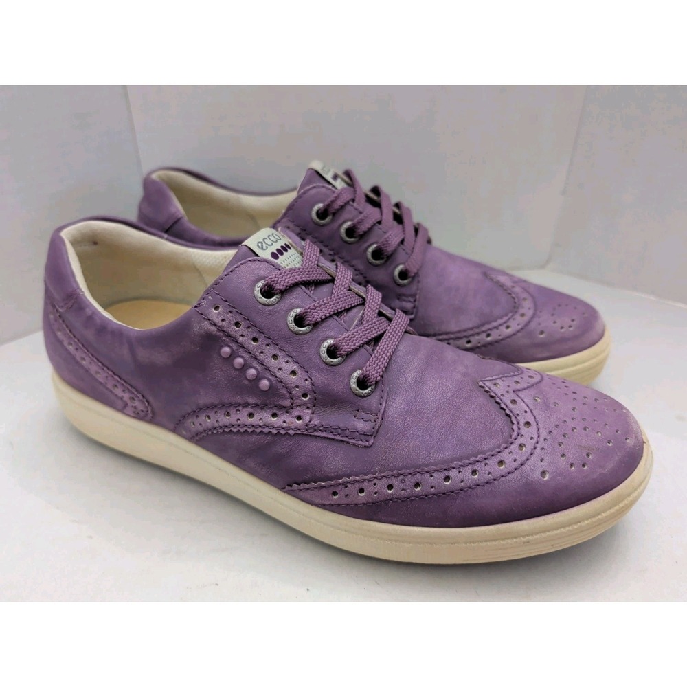 Ecco Hydromax Wingtip Hybrid II Golf Shoes Purple Women's 39/8-8.5 Extra Width